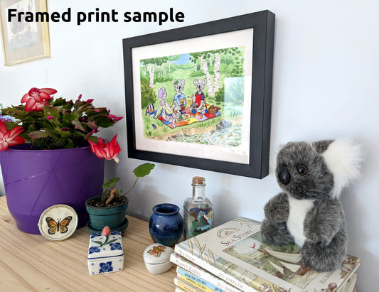 Hedgehog's Cafe 8x10 watercolor art print