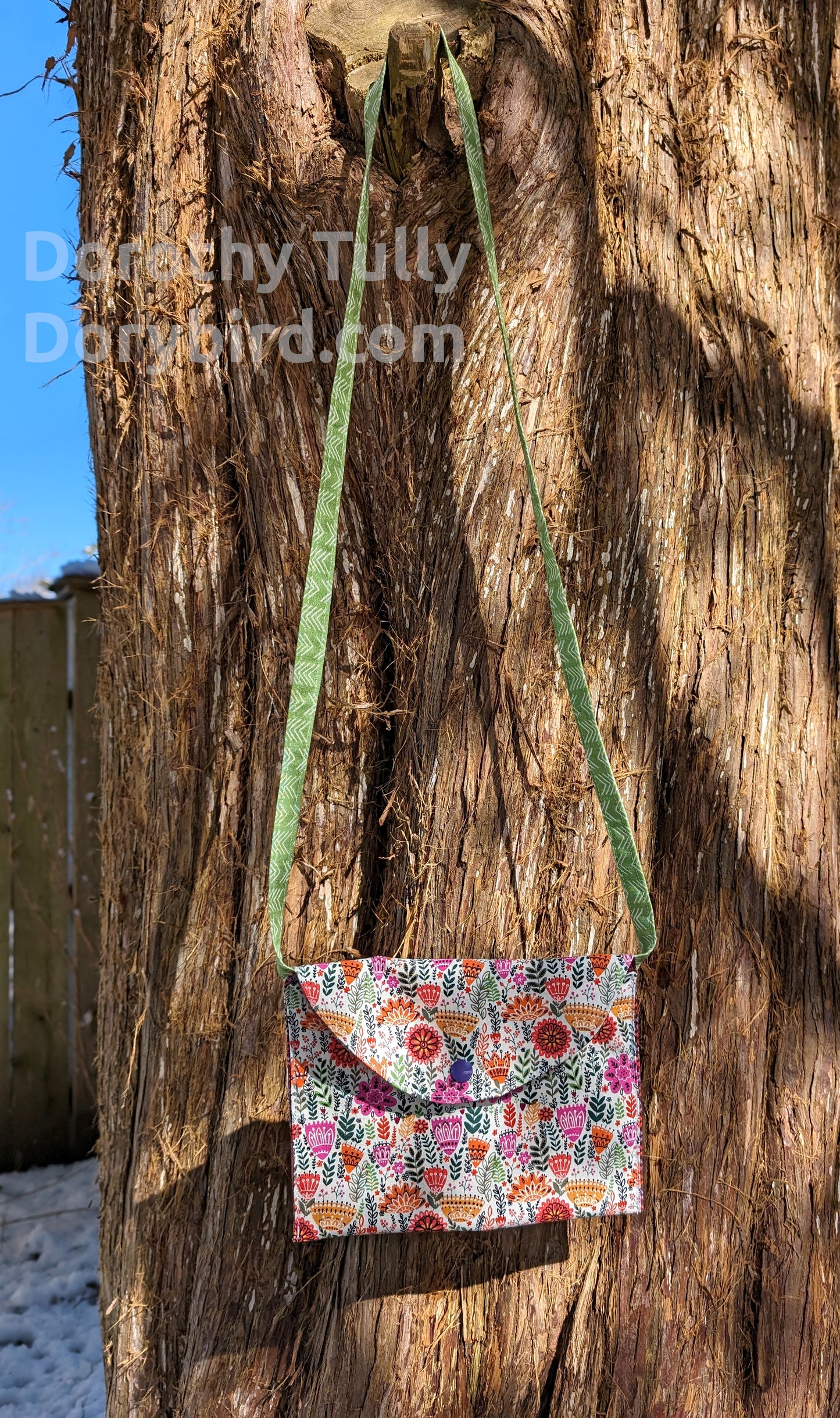 Handmade Little Pouch Purse: Retro Floral