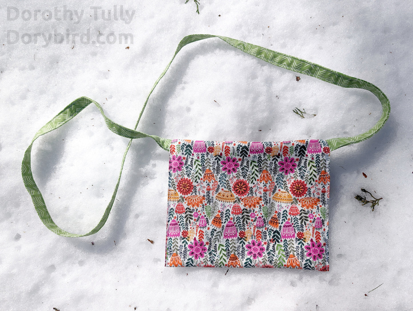 Handmade Little Pouch Purse: Retro Floral