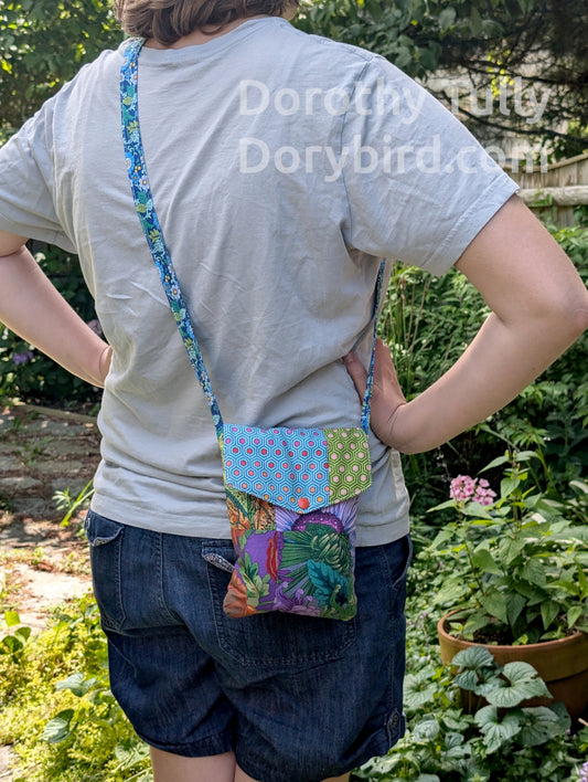 Handmade Puffy Mini Bag: Groovy Floral
