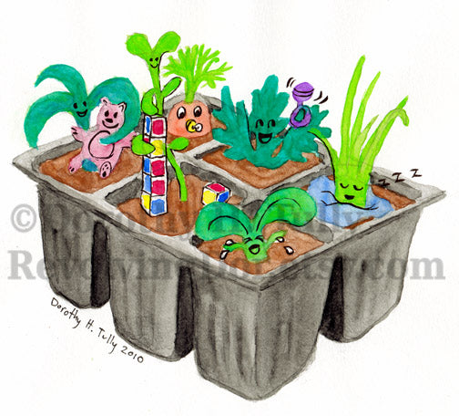 Seedlings 5x7 Watercolor Art Print