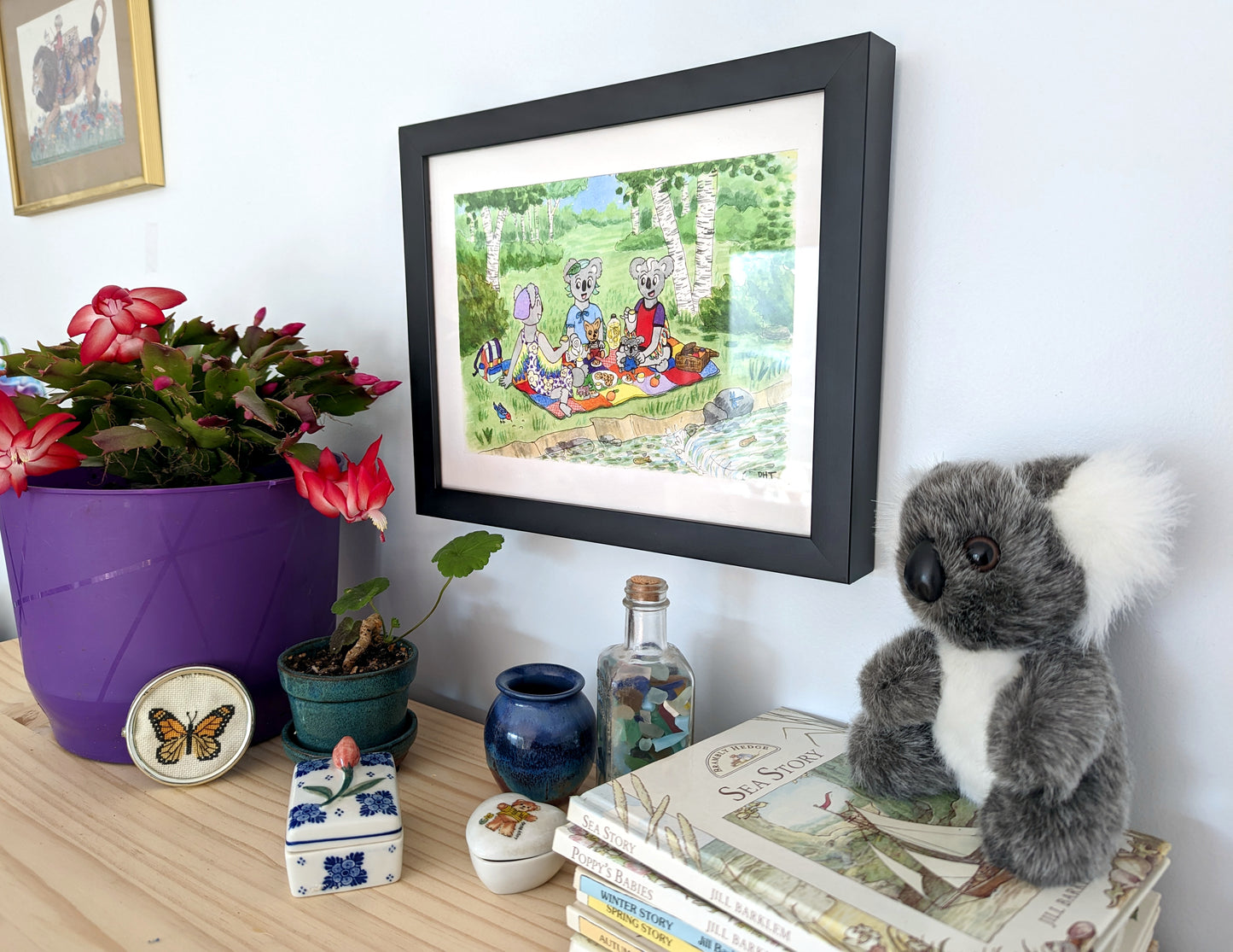 Koalabird Picnic 8x10 watercolor art print
