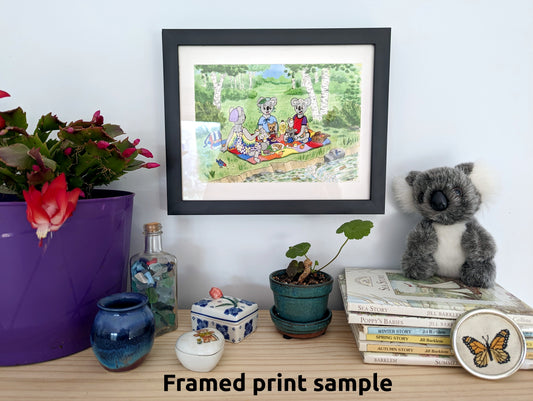 Bird Treehouse 8.5x11 fantasy forest owl art print