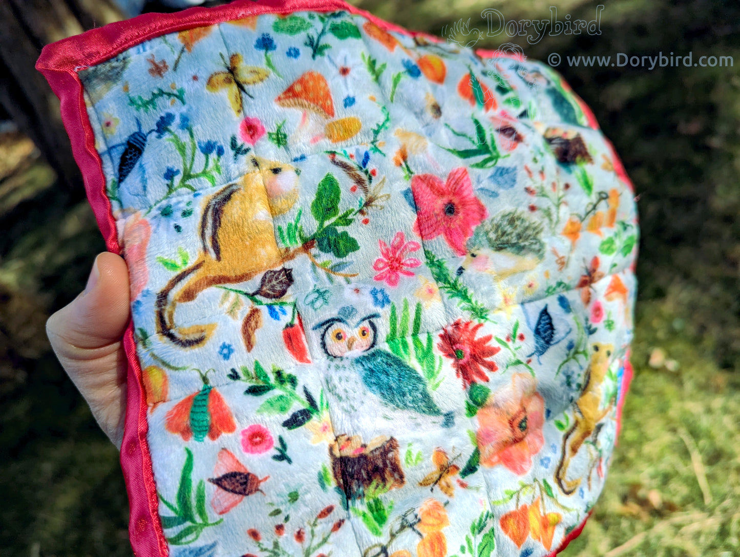 Sensory Square baby lovey: Charming Garden Happy Hedgerow