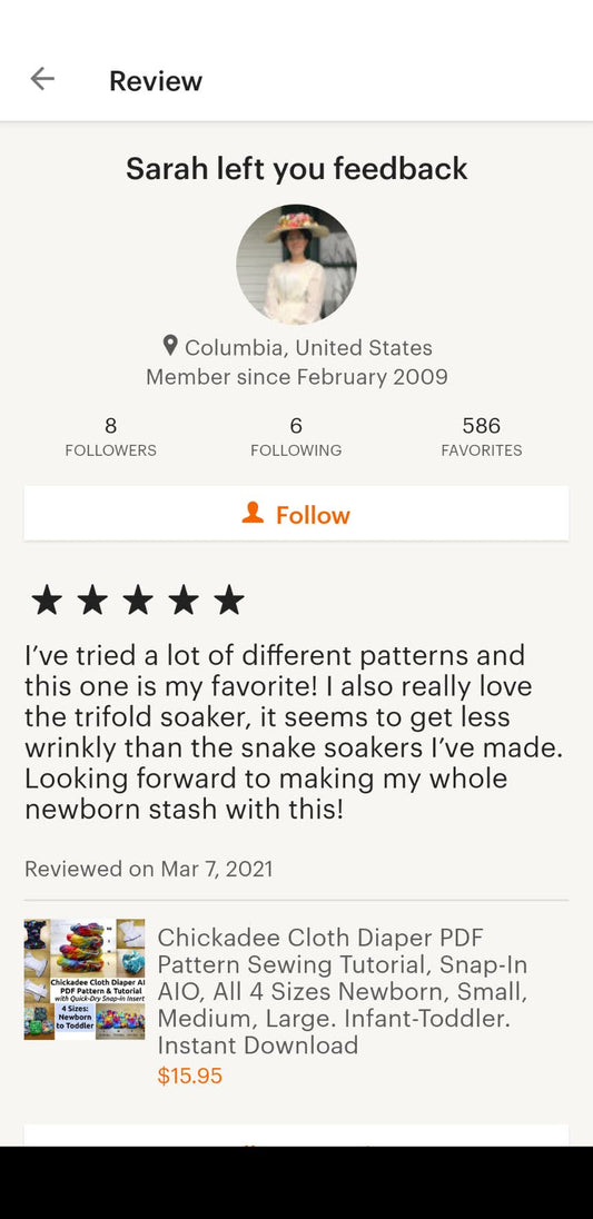 Chickadee Cloth Diaper PDF Sewing Pattern and Tutorial