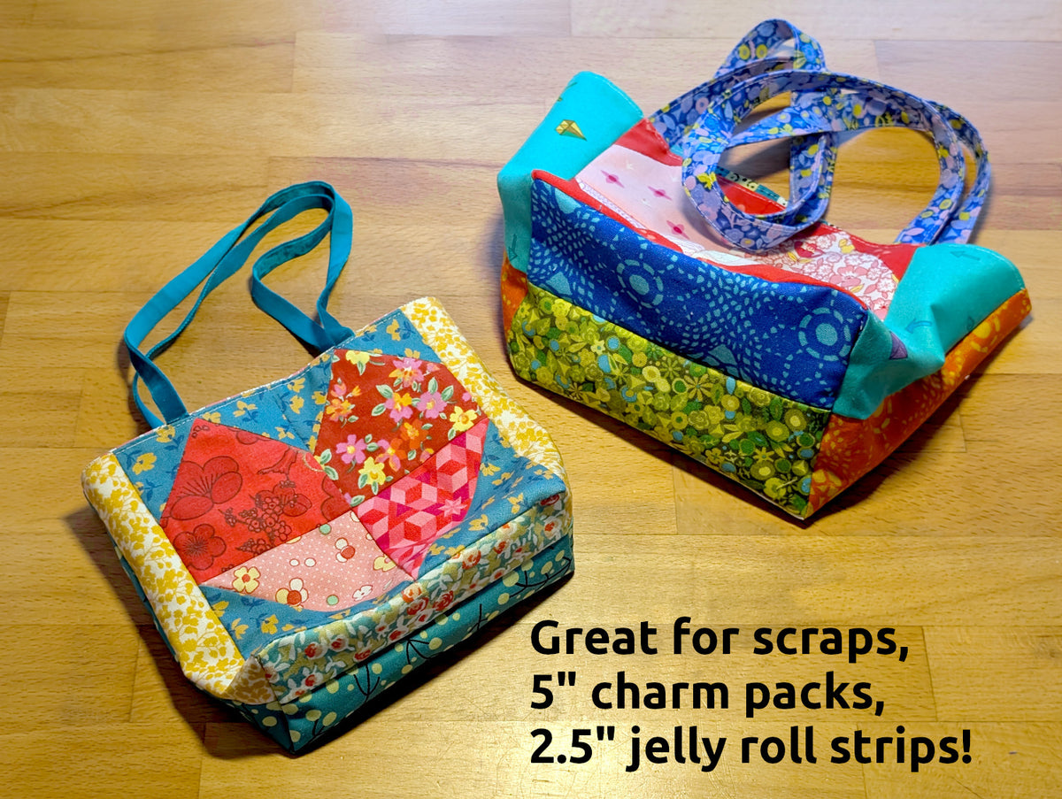 Easy Patchwork Heart Bag Sewing Pattern & Tutorial