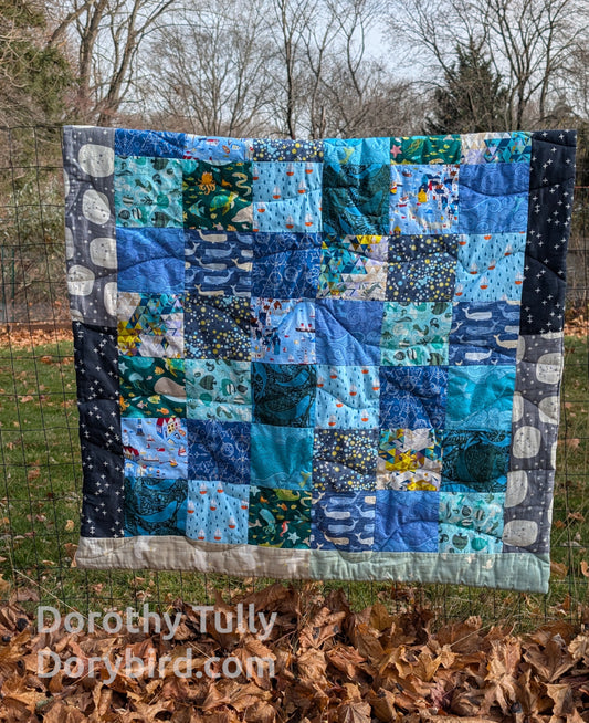 Handmade Nautical Ocean Baby Quilt