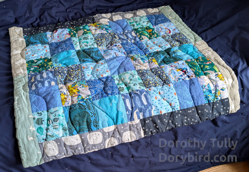 Handmade Nautical Ocean Baby Quilt