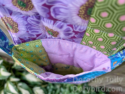 Handmade Puffy Mini Bag: Groovy Floral