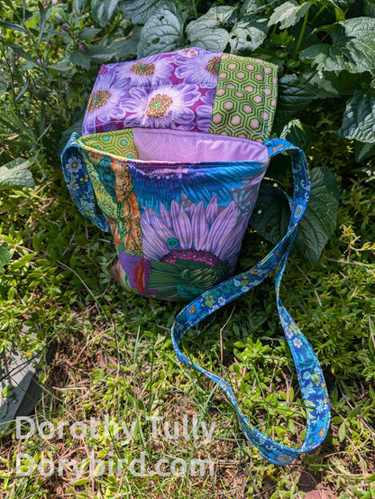 Handmade Puffy Mini Bag: Groovy Floral