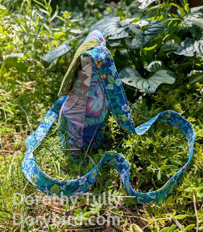 Handmade Puffy Mini Bag: Groovy Floral