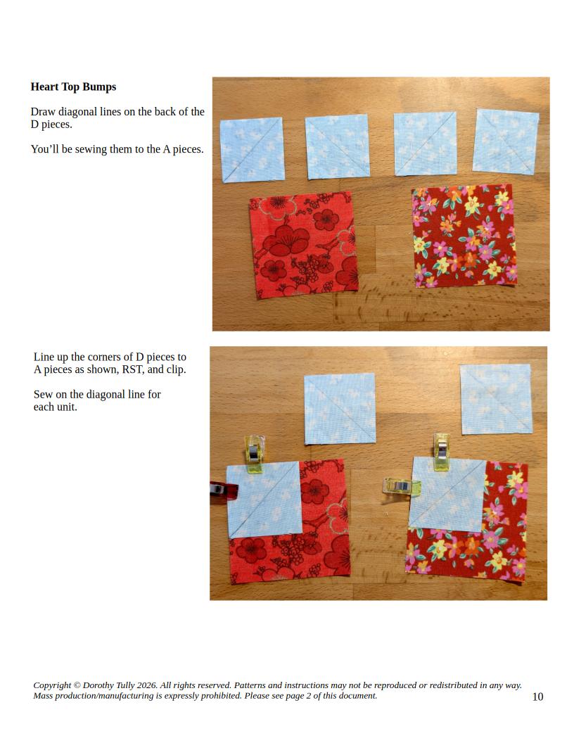 Easy Patchwork Heart Bag Sewing Pattern & Tutorial