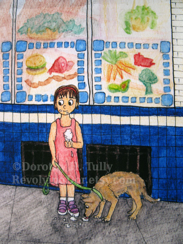 Summer at the Market 8.5x11 watercolor art print