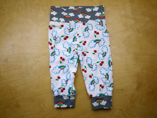 Cherry Rainbow Clouds Baby Pants, 6 months