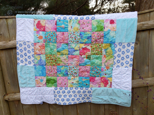 Patchwork Baby Quilt, Fanciful Forest