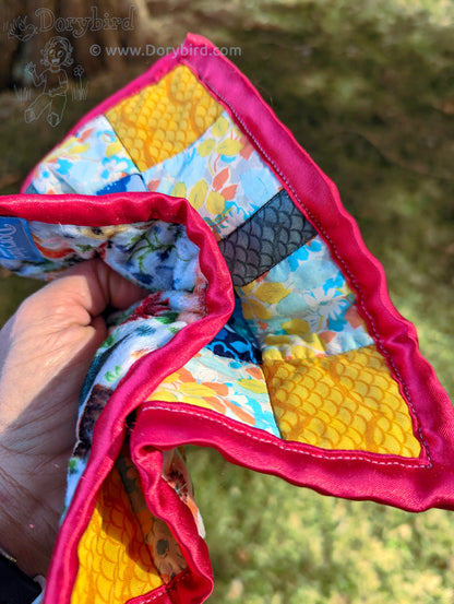 Sensory Square baby lovey: Charming Garden Sunny Skies