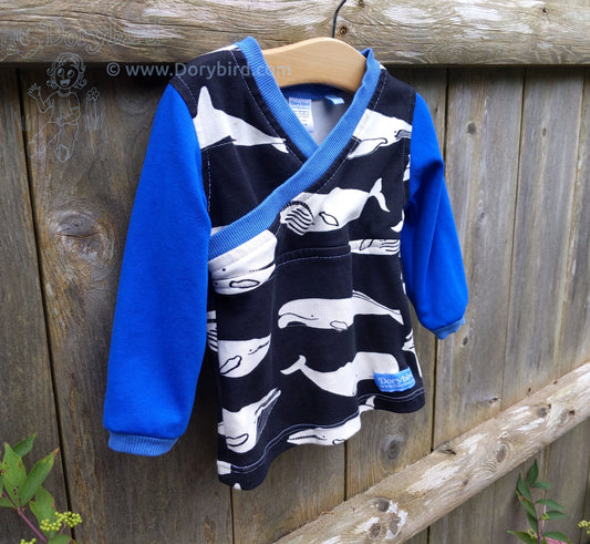 Whales Organic Cotton Baby Top, 12 months