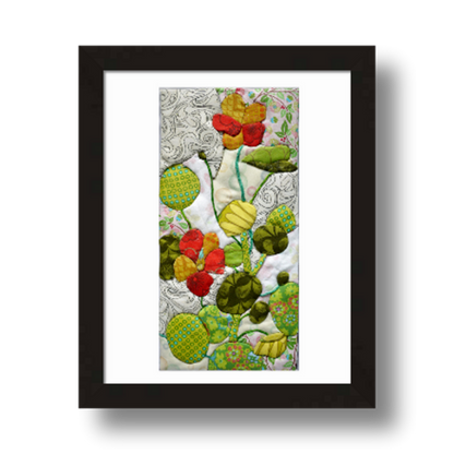 Nasturtiums 8x10 Oshie (raised cloth) style art print