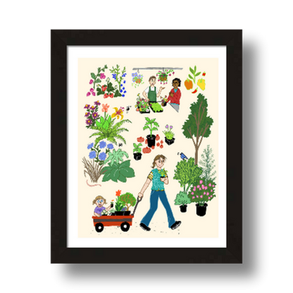 Spring Plant Sale 8.5x11 illustration print